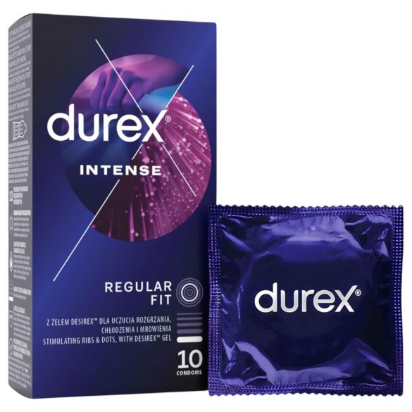 Durex Intense - préservatifs nervurés et perlés (10 pièces)