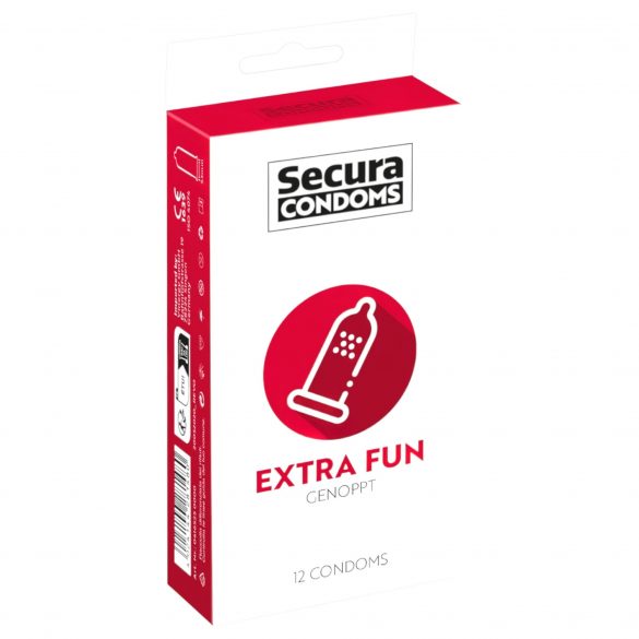 Secura Extra Fun - préservatif à points - 53mm (12 pièces)