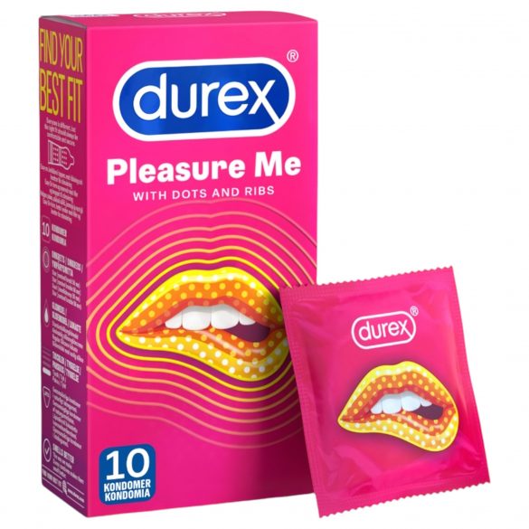 Durex Pleasure Me - žebrované-tečkované kondomy (10ks)