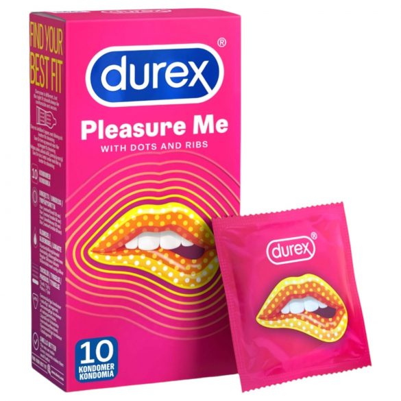 Durex Pleasure Me - préservatifs nervurés et perlés (10 pièces)