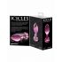 Icicles No. 48 - plug anal en verre floral (rose)