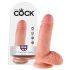 King Cock dildo s varlaty (18 cm) - přírodní barva