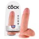 King Cock dildo s varlaty (18 cm) - přírodní barva