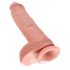 Pipedream King Cock 10 - realistické dildo (25 cm) - přírodní barva