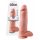 King Cock 30 cm dildo met ballen - naturel