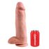 King Cock 30 cm dildo met ballen - naturel