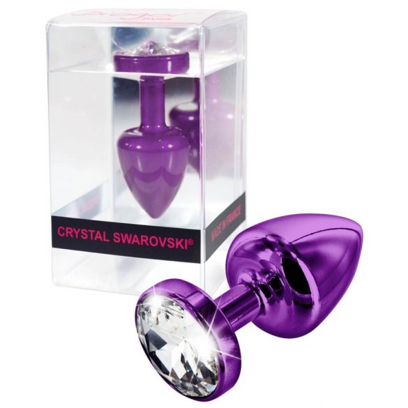 Diogol Anni - White Stone Anal Plug - Purple (2.5cm) 