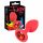 You2Toys Colorful Joy Jewel Plug - silikonové anální dildo - malé (červené)