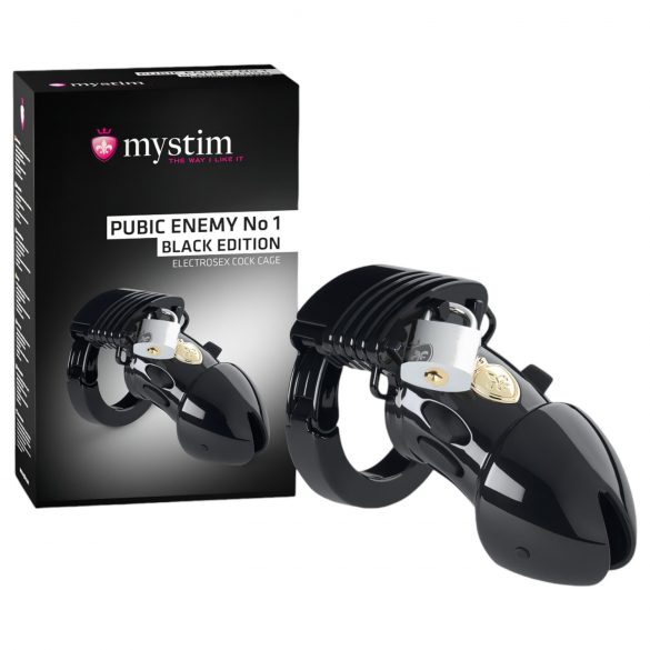 mystim Black Edition PUBIC ENEMY No 1 - elektro penisová klec