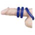 You2Toys - Trio d'anneaux silicone épaissi (bleu)