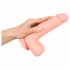 Medical Silicone Dildo - rovné dildo z lékařského silikonu (20 cm) - tělová barva