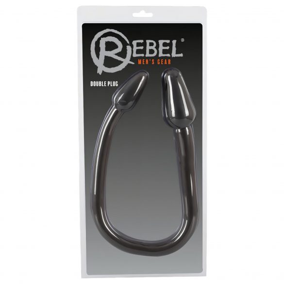 Rebel Double Plug - dvojité anální dildo (černé)