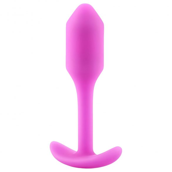 b-vibe Snug Plug 1 - Anální dildo s vnitřním závažím (55 g) - růžové