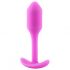 b-vibe Snug Plug 1 - Anální dildo s vnitřním závažím (55 g) - růžové