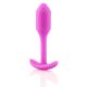 b-vibe Snug Plug 1 - anaal dildo met binnengewicht (55g) - roze