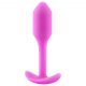 b-vibe Snug Plug 1 - Anální dildo s vnitřním závažím (55 g) - růžové