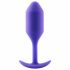 b-vibe Snug Plug 2 - anální dildo s dvojitou kuličkou (114 g) - fialové