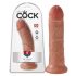 King Cock 8 dildo (20 cm) - tmavě přírodní