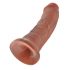 King Cock 8 - dildo (20cm) - hnědá