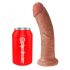 King Cock 8 - dildo (20cm) - hnědá