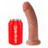 King Cock 8 dildo (20 cm) - tmavě přírodní