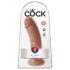 King Cock 8 dildo (20 cm) - tmavě přírodní