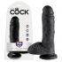 Králický Kohout 8 varlat dildo (20 cm) - černá