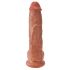 Gode réaliste 'King Cock' 25 cm avec testicules - brun