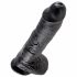 King Cock 10 dildo s varlaty (25 cm) - černý