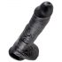 King Cock 10 dildo avec scrotum (25 cm) - noir