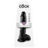 King Cock 10 dildo avec scrotum (25 cm) - noir