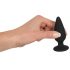 Zwarte Fluweel Zware Anale Dildo - 75g (zwart)