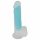 You2Toys Brillant dans le Noir - Dildo bleu avec ventouse et testicules