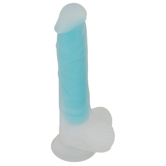 You2Toys - Glow in the Dark - svítící dildo s varlaty a přísavkou