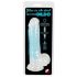 You2Toys Glow in the Dark - zuignap, testikel lichtgevende dildo (blauw)