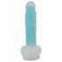 You2Toys - Glow in the Dark - svítící dildo s varlaty a přísavkou