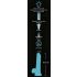 You2Toys Brillant dans le Noir - Dildo bleu avec ventouse et testicules