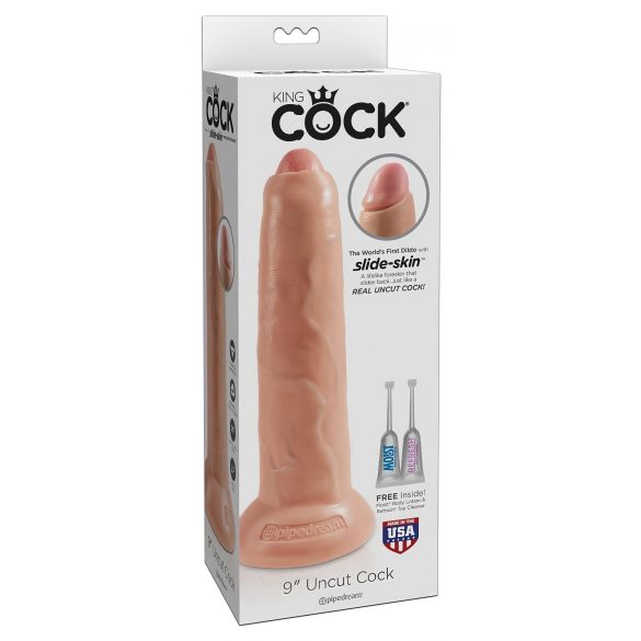 King Cock 9 - realistické dildo (23 cm) - přírodní