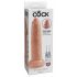 King Cock 9 - realistické dildo (23 cm) - přírodní