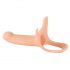 You2Toys Silicone Strap-on - připínací, duté dildo (velké) - tělová barva