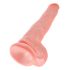 King Cock 14 grote dildo met ballen (35 cm) - naturel