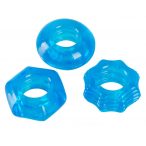   You2Toys Stretchy - trojice silikonových kroužků na penis (modrá)