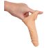 Realistixxx - penis sleeve met ballenring - 16cm (natuurlijk)