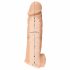 Realistixxx - návlek na penis s kroužkem na varlata - 16cm (tělová barva)