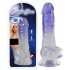 Crystal Clear - Gode à ventouse avec testicules - 19,5 cm (transparent-violet)