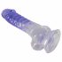 Crystal Clear - Gode à ventouse avec testicules - 19,5 cm (transparent-violet)