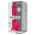 Silexd 9,5 - buigzame dildo met zuignap en testikels - 24 cm (roze)