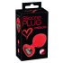 You2Toys Plug M - Bijou Anal Cœur Noir - Taille Moyenne (Rouge)