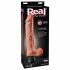 Real Feel Deluxe No.12 - realistický vibrátor s varlaty (přírodní)