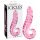 Icicles Nr. 24 - ribbelige glazen dildo (roze)